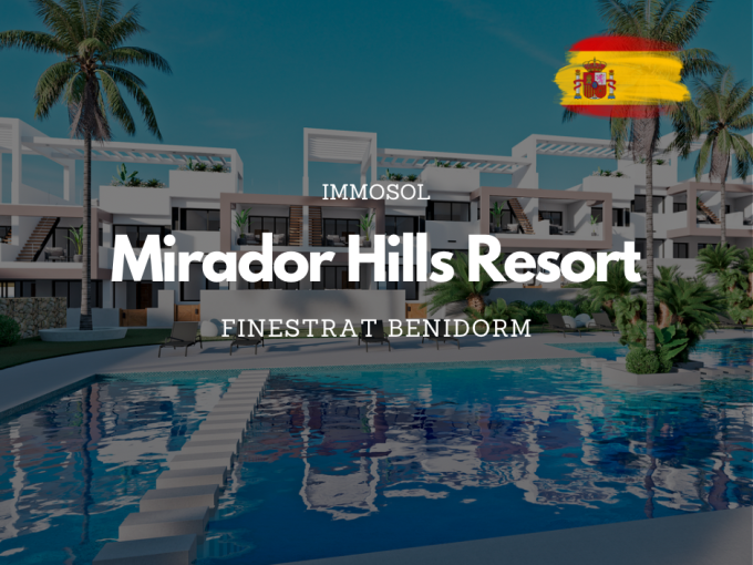 Bungalow-uri de lux cu piscina privata in Mirador Hills Resort Finestrat-Benidorm